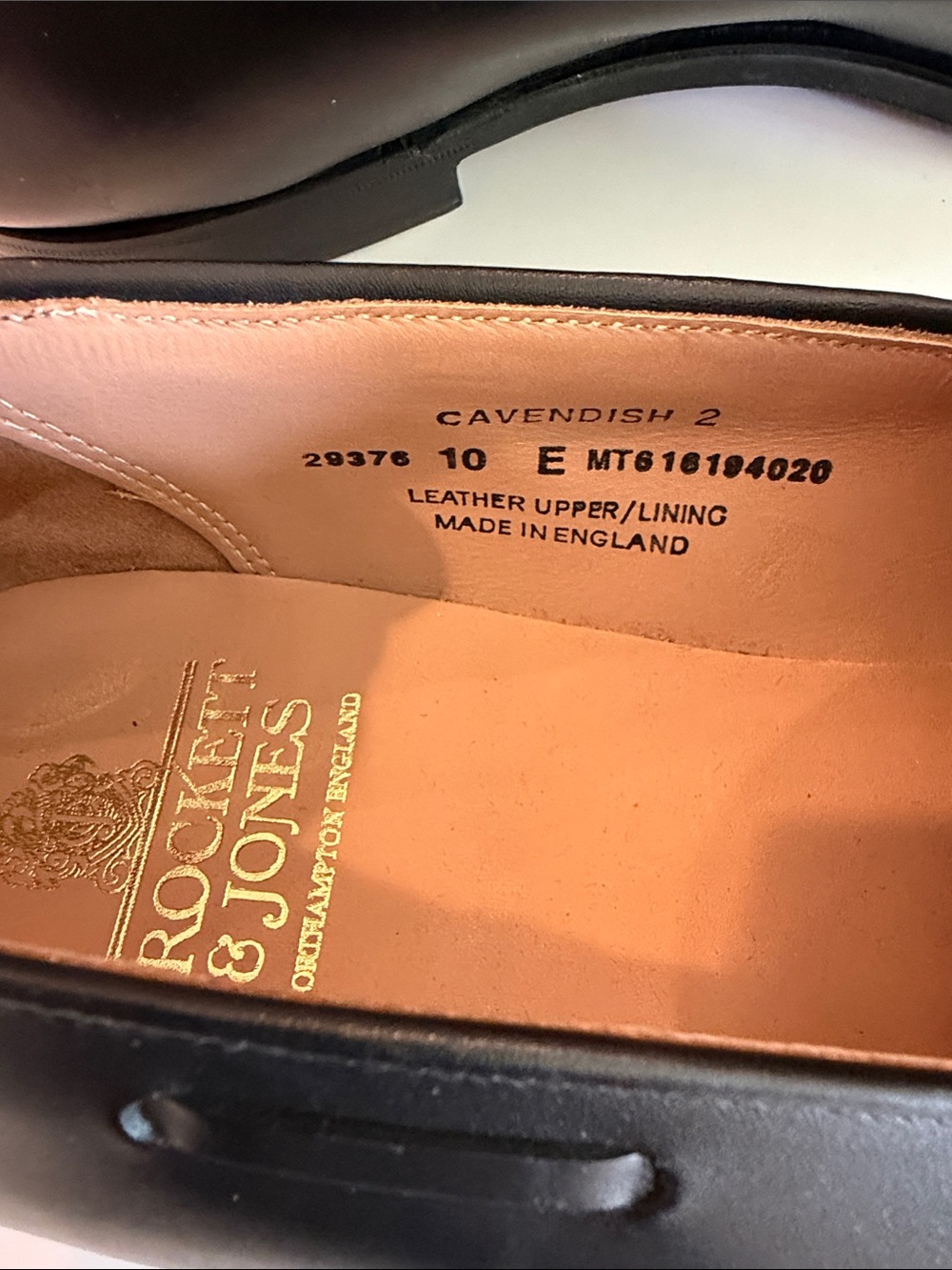 Crockett & Jones Cavendish Black Leather Tassel Loafers Sz 10E.  NWOB. Box45 - Picture 4 of 8